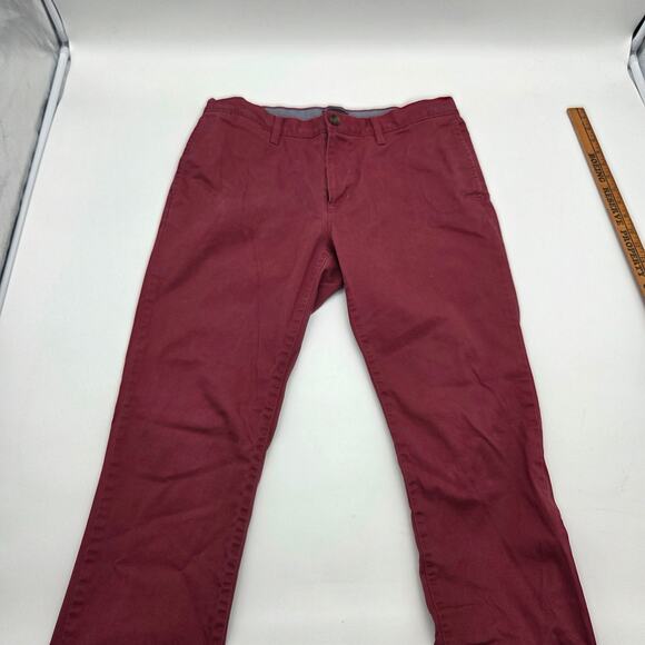 14th & Union Flat Front  Chino Pant Red Men's 34x30 - Picture 3 of 9